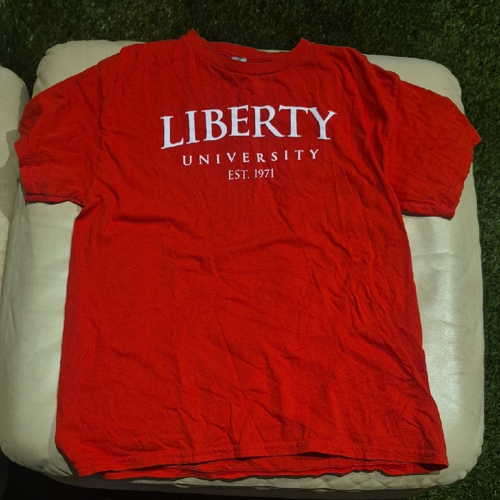 Gildan Red Liberty University Men's Tee